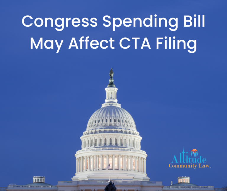 Congress Spending Bill May Affect CTA Filing Altitude Community Law